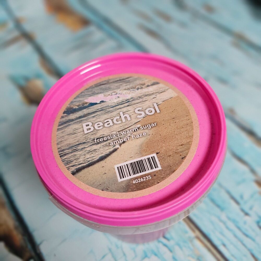 Pink Zebra Sprinkles Beach Sol 16 oz Jar Home Fragrance Wax Melts Freesia Sugar